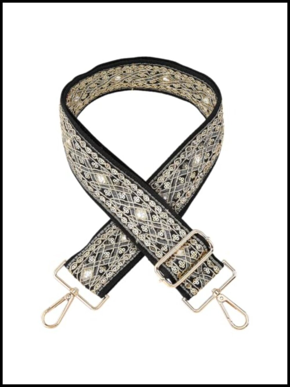 Adjustable Embroidered Wide Purse Strap Crossbody Replacement Boho Bag Strap
